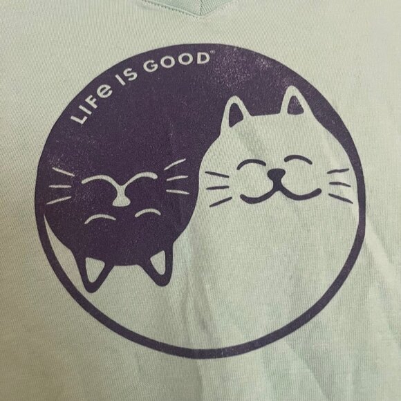 Life is Good Size 3xl Cat Yin and Yang Crusher Tee - Picture 3 of 7